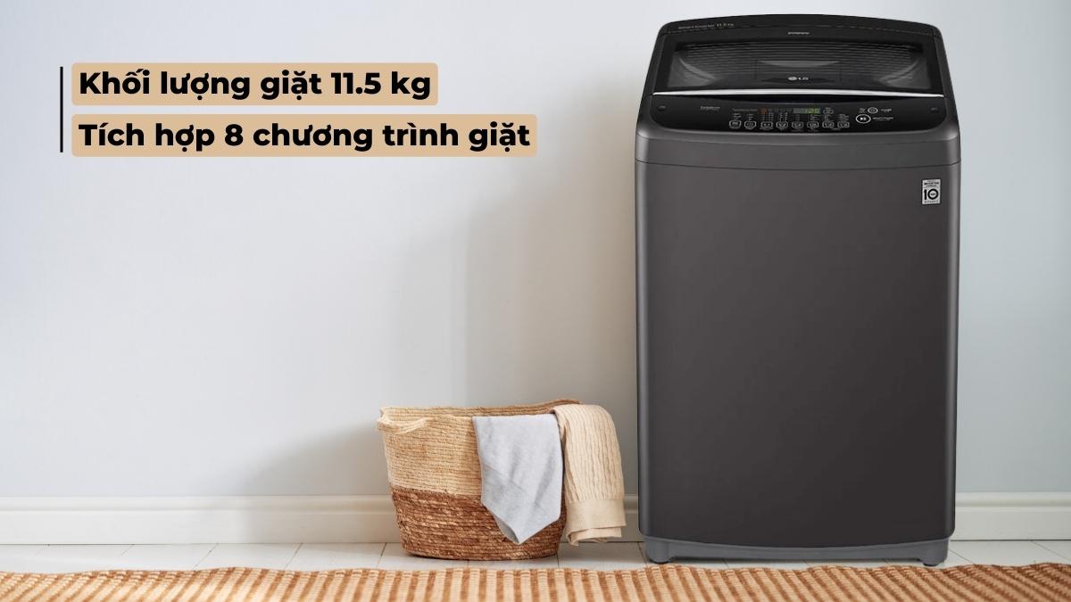 Máy có khối lượng giặt lớn và chương trình giặt đa dạng
