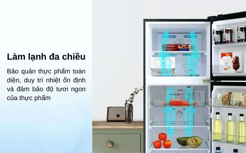 Làm lạnh đa chiều giúp bảo quản thực phẩm tốt hơn