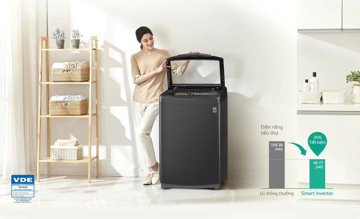 Máy Giặt LG Inverter 11.5 Kg T2351VSAB sở hữu thiết kế hiện đại