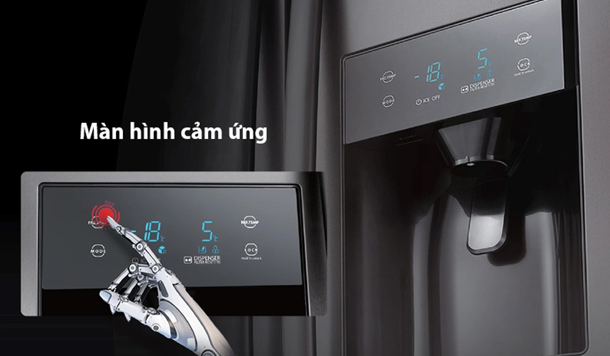Màn hình cảm ứng hiển thị nhiệt độ và gồm bảng điều khiển dễ điều chỉnh