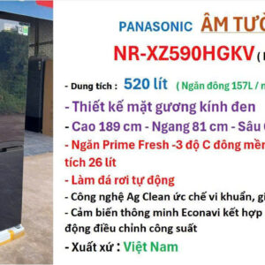 Tủ lạnh Panasonic Inverter 520 lít Multi Door NR-XZ590HGKV